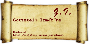 Gottstein Izméne névjegykártya